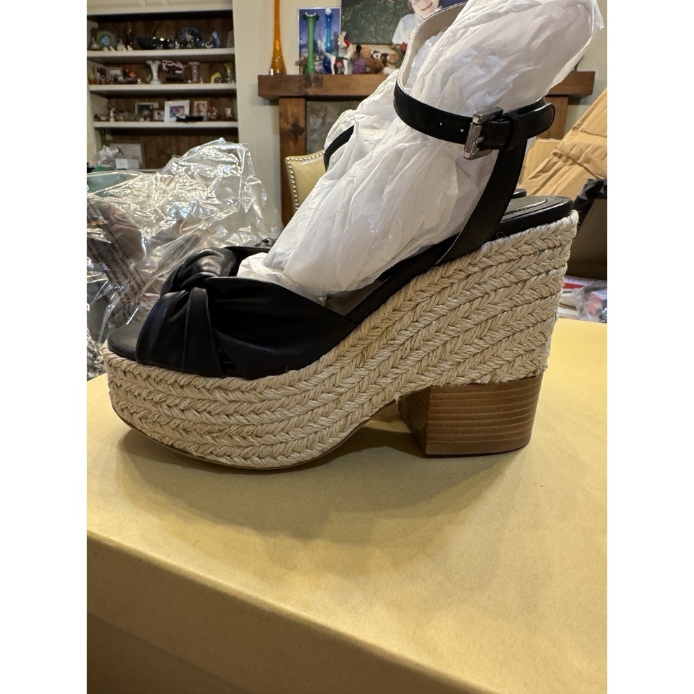 Michael Kors Collection Silvana Runway platform sandal in black leather Size 8 - Picture 5 of 16